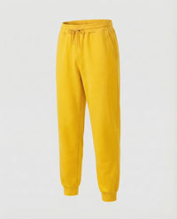 Damen Loungehose French Terry Tunnelzug Gelb