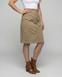 Damen Rock Tailliert Cargo Taschen