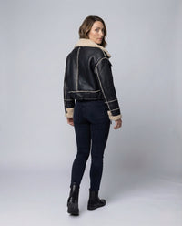 Damen Fliegerjacke Kurz Teddy