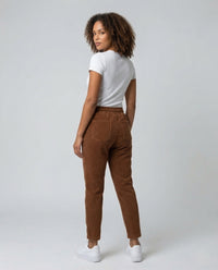 Damen Cordhose Weit Elastikbund