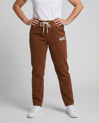 Damen Cordhose Weit Elastikbund