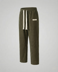 Damen Cordhose Weit Elastikbund Grün