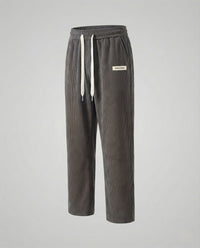 Damen Cordhose Weit Elastikbund Hellgrau