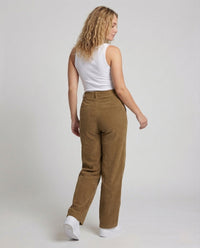 Damen Cordhose High Waist Weit