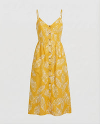 Damen Sommer Midikleid Spaghettiträger