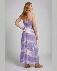 Damen Maxikleid Spaghettiträger Wickeloberteil Empire