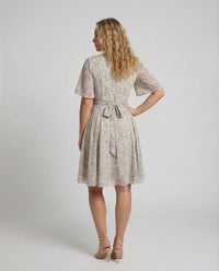 Damen Wickelkleid V Ausschnitt A Linie