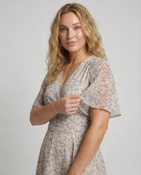 Damen Wickelkleid V Ausschnitt A Linie