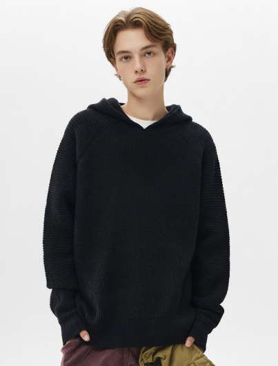 Herren-Hoodie mit Rundhalsausschnitt