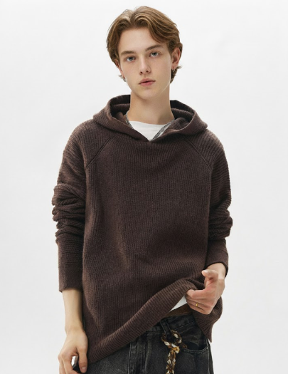 Herren-Hoodie mit Rundhalsausschnitt