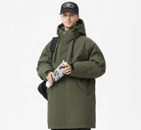 Winddichter Herren-Winterparka - Mittellanger Freizeitmantel aus Baumwolle