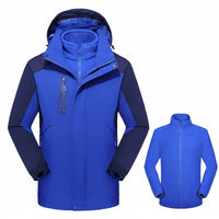 Dicke Winterjacke mit Kapuze und Reißverschlusstaschen für Herren